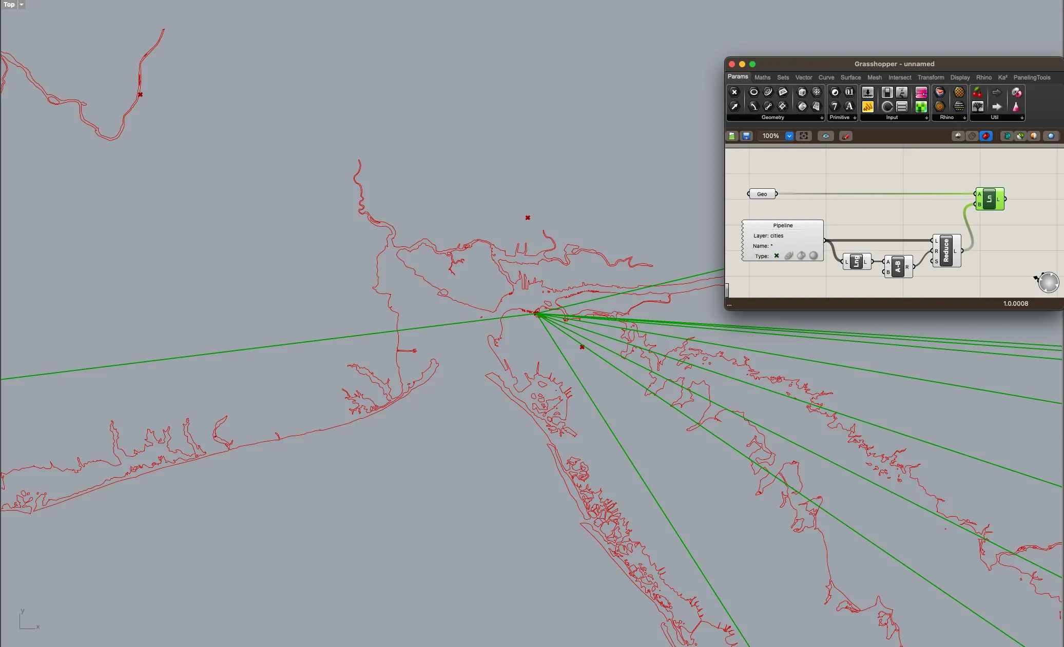 Draw a shortest path in grasshopper